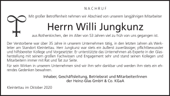 Anzeige von Willi Jungkunz von MGO