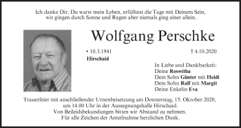 Anzeige von Wolfgang Perschke von MGO