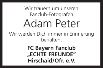 Anzeige von Adam Peter von MGO