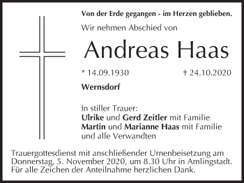 Anzeige von Andreas Haas von MGO