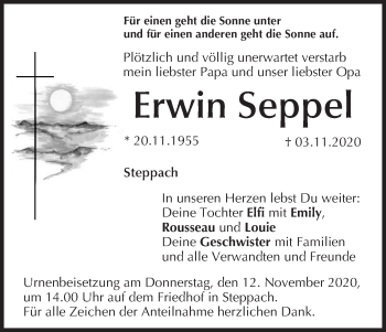 Anzeige von Erwin Seppel von MGO