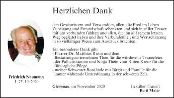 Anzeige von Friedrich Naumann von MGO