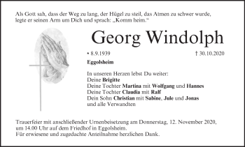 Anzeige von Georg Windolph von MGO