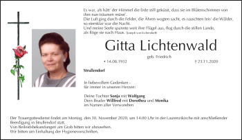 Anzeige von Gitta Lichtenwald von MGO