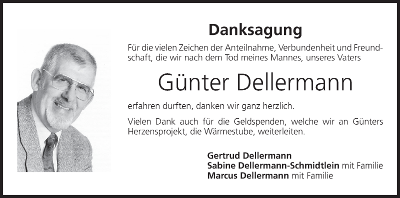  Traueranzeige für Günter Dellermann vom 14.11.2020 aus MGO
