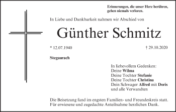 Anzeige von Günther Schmitz von MGO