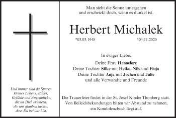 Anzeige von Herbert Michalek von MGO