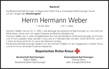 Anzeige von Hermann Weber von MGO