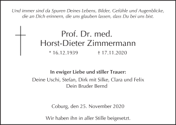 Anzeige von Horst-Dieter Zimmermann von MGO