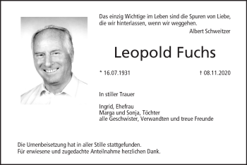 Anzeige von Leopold Fuchs von MGO