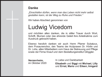 Anzeige von Ludwig Vicedom von MGO