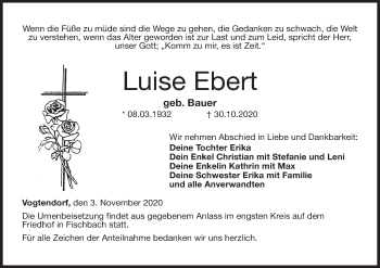 Anzeige von Luise Ebert von MGO