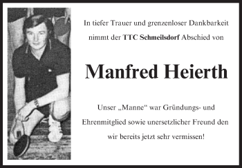Anzeige von Manfred Heierth von MGO