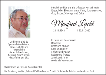 Anzeige von Manfred Leicht von MGO