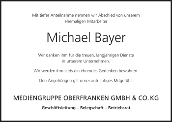 Anzeige von Michael Bayer von MGO