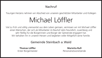 Anzeige von Michael Löffler von MGO