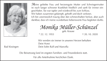 Anzeige von Monika Müller-Schünzel von MGO