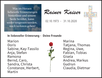 Anzeige von Rainer Kaiser von MGO