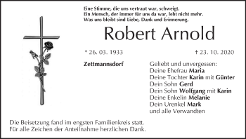 Anzeige von Robert Arnold von MGO
