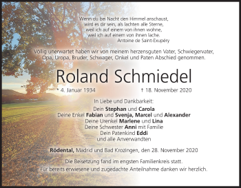 Anzeige von Roland Schmiedel von MGO