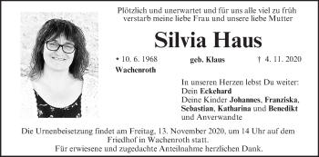 Anzeige von Silvia Haus von MGO