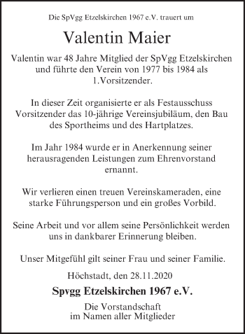 Anzeige von Valentin Maier von MGO