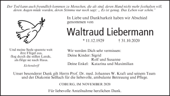 Anzeige von Waltraud Liebermann von MGO