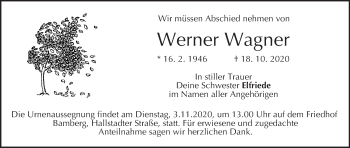 Anzeige von Werner Wagner von MGO