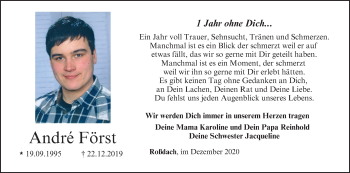 Anzeige von Andrè Först von MGO