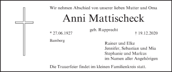 Anzeige von Anni Mattischeck von MGO