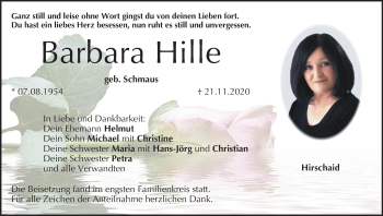 Anzeige von Barbara Hille von MGO