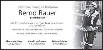 Anzeige von Bernd Bauer von MGO