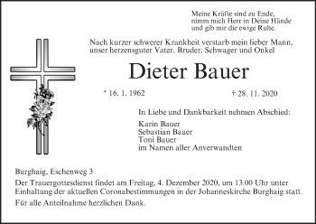 Anzeige von Dieter Bauer von MGO