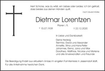 Anzeige von Dietmar Lorentzen von MGO