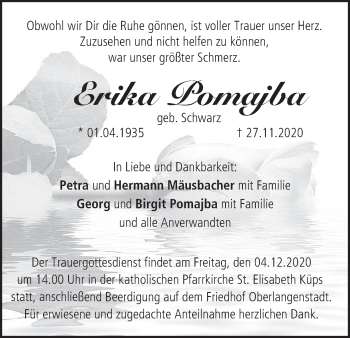 Anzeige von Erika Pomajba von MGO