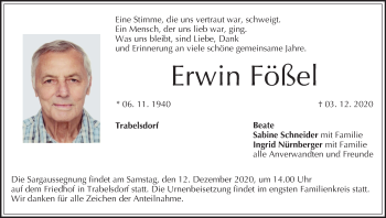 Anzeige von Erwin Fößel von MGO