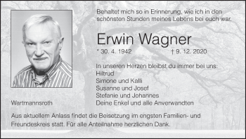 Anzeige von Erwin Wagner von MGO