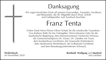 Anzeige von Franz Tenta von MGO