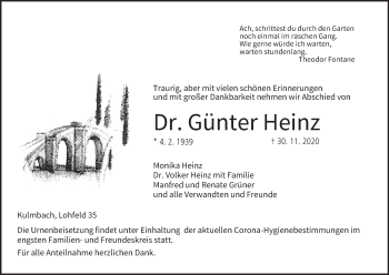 Anzeige von Günter Heinz von MGO