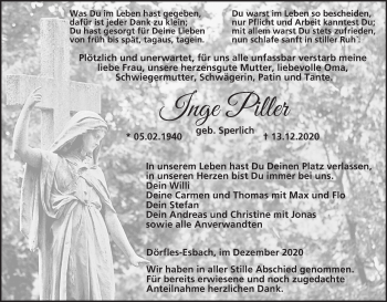Anzeige von Inge Piller von MGO