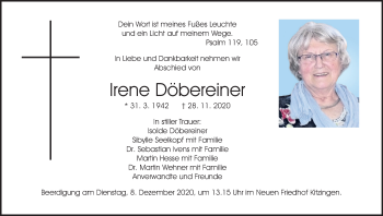 Anzeige von Irene Döbereiner von MGO