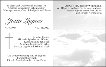 Anzeige von Jutta Lagnier von MGO