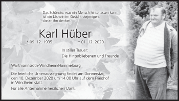 Anzeige von Karl Hüber von MGO