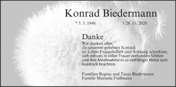 Anzeige von Konrad Biedermann von MGO