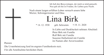 Anzeige von Lina Birk von MGO