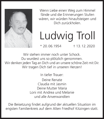 Anzeige von Ludwig Troll von MGO