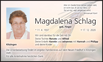 Anzeige von Magdalena Schlag von MGO
