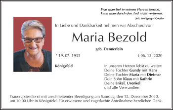 Anzeige von Maria Bezold von MGO