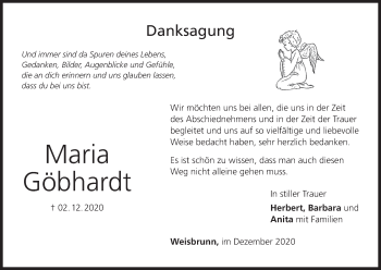 Anzeige von Maria Göbhardt von MGO
