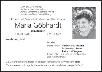 Anzeige von Maria Göbhardt von MGO